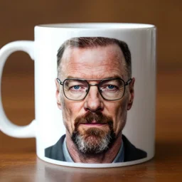 mug with walter white's face on it