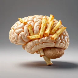 a brain made entirely out of fries