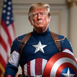Donald Trump as captain America