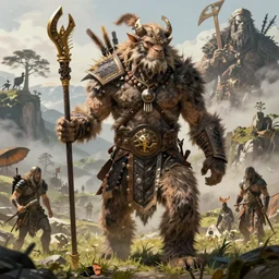 beastman tribal warrior concept, beastly, furry, beksinski, wayne barlowe, adrian smith fantasy art, the hobbit art, lord of the ring art, the witcher concept art, trending on artstation, game of throne art