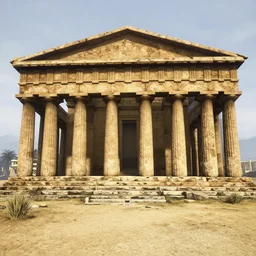 Valle dei Templi, Agrigento, Italy in GTA V, in game screenshot, ultra detailed, 8K render