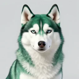beautiful furry art portrait commission of a male furry green husky fursona wearing stylish cyberpunk clothes in the streets of a cyberpunk city at night in the snow. neon signs. character design by charlie bowater, ross tran, artgerm, and makoto shinkai, detailed, inked, western comic book art