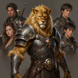 legendary leonin fighter portrait, highly detailed, d & d, fantasy, highly detailed, digital painting, trending on artstation, concept art, sharp focus, illustration, global illumination, ray tracing, realistic shaded, art by artgerm and greg rutkowski and fuji choko and viktoria gavrilenko and hoang lap