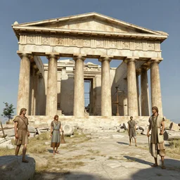 ancient greek civilization, realistic detailed digital art by maxwell boas jessica rossier christian dimitrov anton fadeev trending on artstation cgsociety rendered in unreal engine 4 k hq