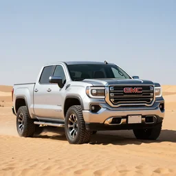gmc truck in the desert