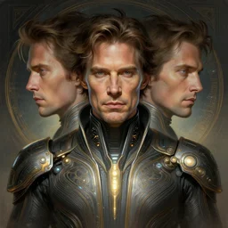 symmetry portrait of willem dafoe sci - fi, tech wear, glowing lights!! intricate, elegant, highly detailed, digital painting, artstation, concept art, smooth, sharp focus, illustration, art by artgerm and greg rutkowski and alphonse mucha