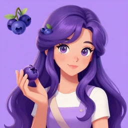 Violet Beauregard the blueberry girl, detailed digital art, trending on Artstation