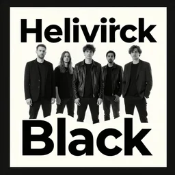 album cover by 4 ad for the band helvetica black