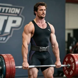 henry cavill as a powerlifter, masculine, muscular, handsome, powerful, 4 k hd