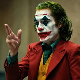 Joker giving a speech in 1942, high detail, 4k