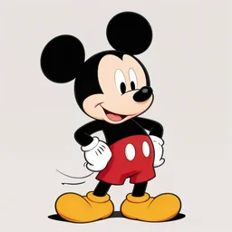 mickey mouse in the style of walt disney