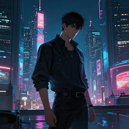 digital art, men, city, futuristic, night, neon, science fiction, hd wallpaper digital art men city futuristic night neon science fiction futuristic city cyberpunk xuteng pan environment artwork concept art