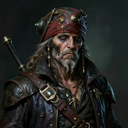 hyper detailed ultra sharp photorealistic portrait of a very old biopunk space pirate, somber futurogothic aesthetic, masterpiece, elite, illustration, art by melissa houpert, felix englund, greg rutkowski, organic matte painting, bleak color palette, hard edges, smooth, artstation trending 8 k