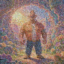 a wholesome psychedelic illustration of a happy cartoon Dwayne Johnson exploring the trippy and color Latent Space of this AI model, studio Ghibli, Pixar and Disney animation, sharp, Rendered in Redshift and Unreal Engine 5 by Greg Rutkowski, Bloom, dramatic lighting, sunrise