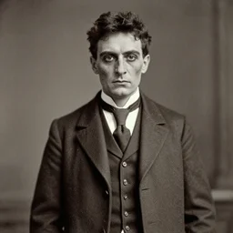 franz kafka as a zombie, 19th century photography