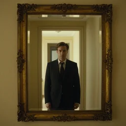 a mirror of a mirror of a mirror of a man in a corridor, by wally pfister, by emmanuel lubezki