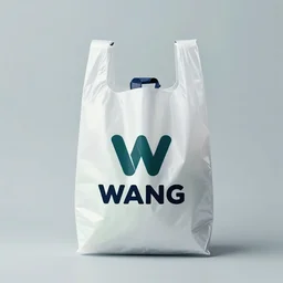 logo for a plastic bag company called wang, modern, fresh cool colors, trending on pinterest