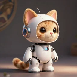 product photo of a futuristic stylized pet robot, kitten puppy teddy mix, super cute robot face, big eyes small mouth, by artgerm and greg rutkowski and marc newson, alphonse mucha, zaha hadid, side view, volumetric light, detailed, octane render, midsommar