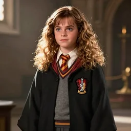 Still of Emilia Clark starring as Hermione Granger in her Gryffindor uniform in the new Harry Potter reboot