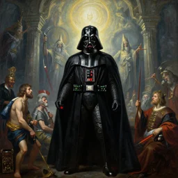 inconceivable otherworldly underlord darth vader, epic painting by richard schmid, craig mullens, bosch, vermeer, dore, ilya repin. elder god lovecraft mythology