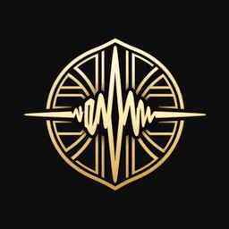 sine wave form art deco logo