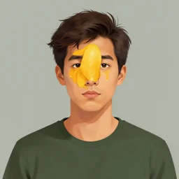 mango mango mango mango man, portrait, digital art by artgerm and greg rutkowski