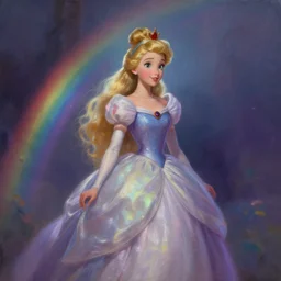 princess of rainbows. atmospheric lighting. highly detailed digital painting by ross tran.
