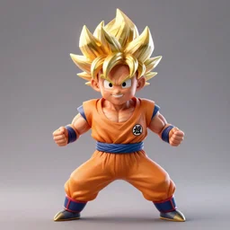 ultra - realistic, 3 d render of donald trump going super - saiyan