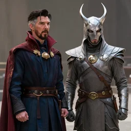 still of dr. strange and oscar isaac as moon knight, in avengers movie