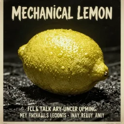 mechanical lemon psychological horror vintage movie poster