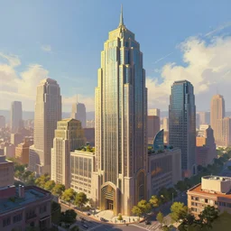 A professional digital painting of an art deco city, by Alena Aenami, trending on Artstation