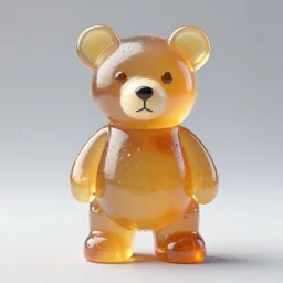 a digital art of a bear made out of gelatin