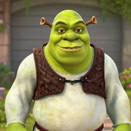 dslr portrait photo still of shrek, 8 k, 8 5 mm, f. 1 4