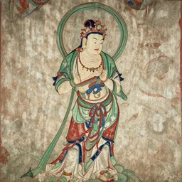 the deity in yongle palace mural painting,
