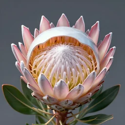 futuristic leucospermum catherinae mecha protea pinwheel body, sepals forming helmet, floral details, leucospermum, 8 k hd resolution, barbatos gundam with floral inlay, bandai box art, star wars, makoto kobayashi, frank gehry, raymond swanland