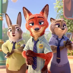 zootopia characters with sly expressions