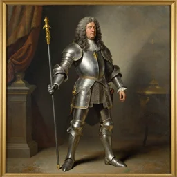 trump as a knight, painting, louis xiv,