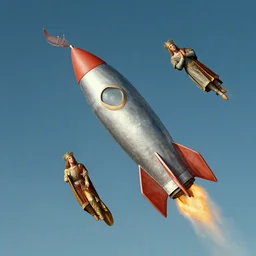 nuns flying with rocket suits in medieval religious art
