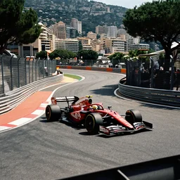 car race overtaking at monaco hairpin, 5 0 s, film grain, motorsports photography