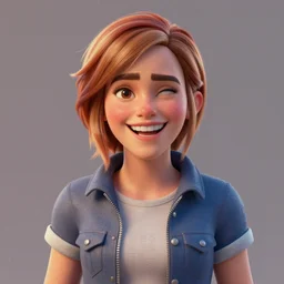 textured film grain oil pastel subsurface scattering fashion model face smiling laughing squinting emma watson as a fortnite character cgsociety octane render unreal engine redshift render trending on artstation trending on artstation render blender behance cg superhero