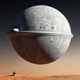 Cinematic Poster Of The Death Star Shooting At Mars, Photorealistic
