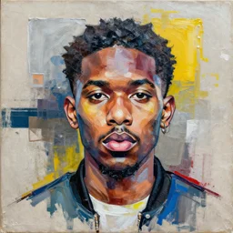 a mixed technique fineart portrait by street artist heliobray