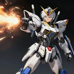very sharp and focused portrait of mecha robot shooting from plasma cannon, illustration concept art anime key visual trending pixiv fanbox by wlop and greg rutkowski and makoto shinkai and studio ghibli and kyoto animation, the next generation style, federation clothing, retro vintage screens, symmetrical facial features