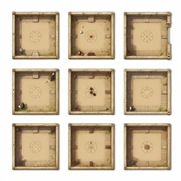 dungeon map by dysonlogos, nine rooms, map of osr dungeon, 1 0 foot, map of tomb of horror, highly detailed, high resolution