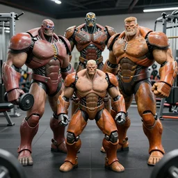 hunky cyborgs working out