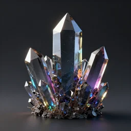 dark crystals, raytraced, colorful, octane render, beautiful hdr 8 k, realistic, specular, detailed, intricate, glistening, colorful, iridescent smoke, light dispersion effect, diamond colorful crystals, modern render, dark background wallpaper