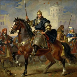 a handsome ancient mongol cavalry hold a lance, character design, painting by gaston bussiere, katsuya terada, nc wyeth, greg rutkowski, craig mullins, vermeer, frank frazetta, mucha, trending on artstation, jeffery catherine jones