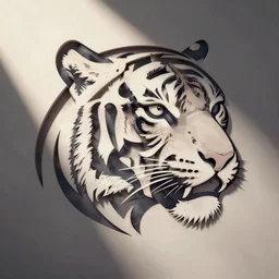 abstract tiger logo clip art