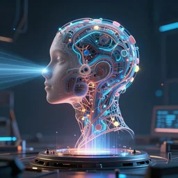 consciousness emerging in a large language model artificial intelligence. ray tracing