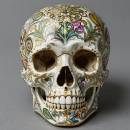 ornate antique porcelain beautiful skull mask memento mori by arthur rackham, art forms of nature by ernst haeckel, ultrasharp, photorealistic, hyperdetailed, octane render, polished, art nouveau, gothic, intricate ornamental organic filigree, art nouveau botanicals, art forms of nature by ernst haeckel, horizontal symmetry, symbolist, visionary